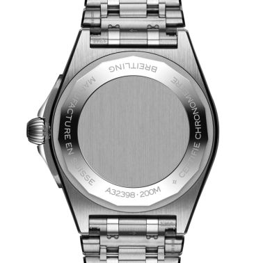 Breitling Chronomat GMT automatic watch black dial steel bracelet 40 mm