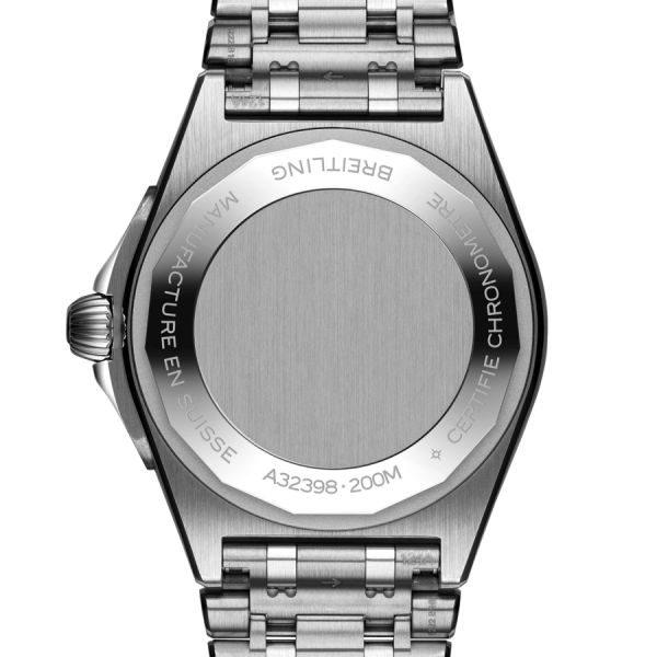 Breitling Chronomat GMT automatic watch black dial steel bracelet 40 mm