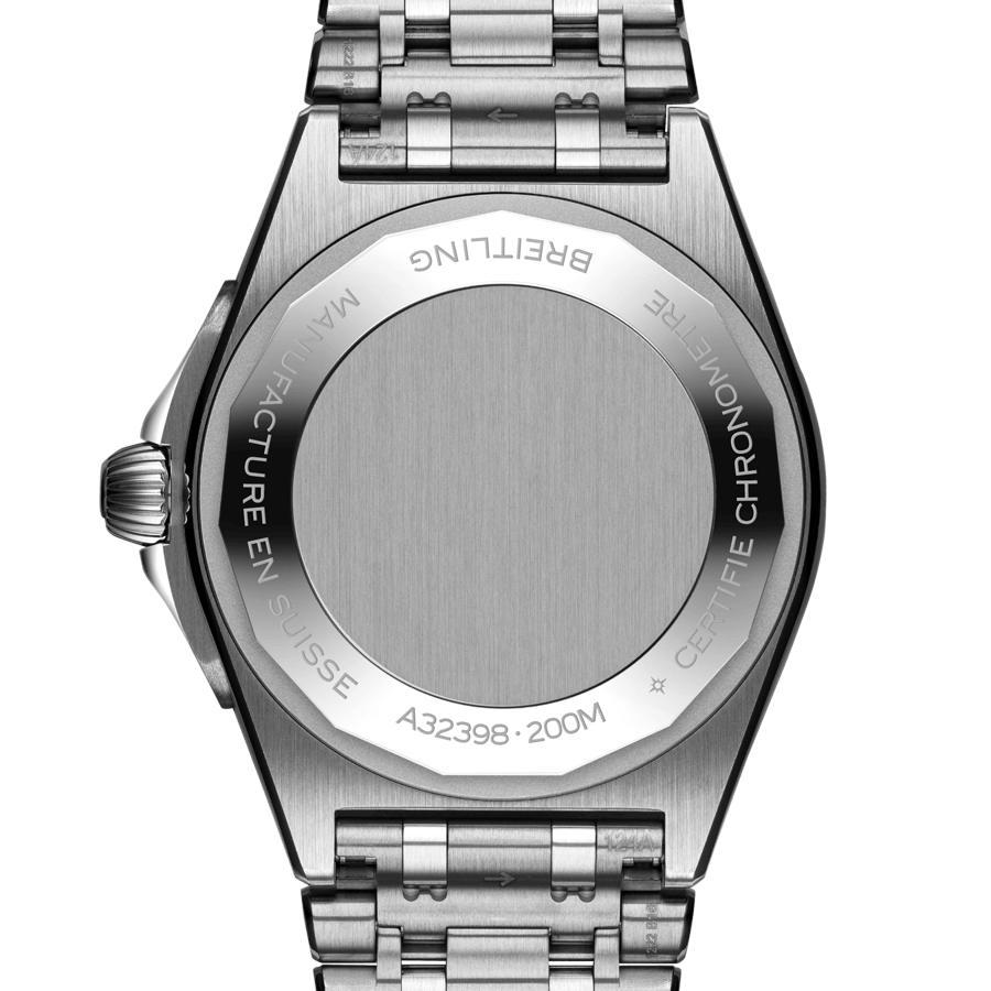 Breitling Chronomat GMT automatic watch black dial steel bracelet 40 mm