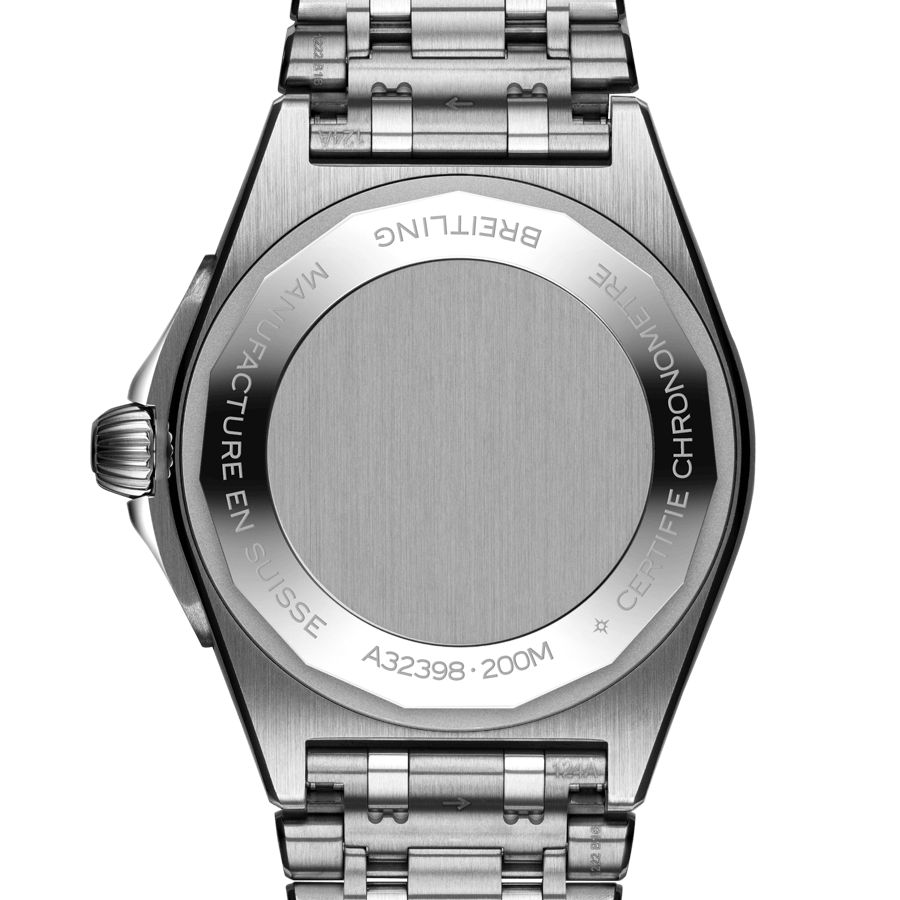 Montre Breitling Chronomat GMT automatique cadran bleu bracelet acier 40 mm A32398101C1A1