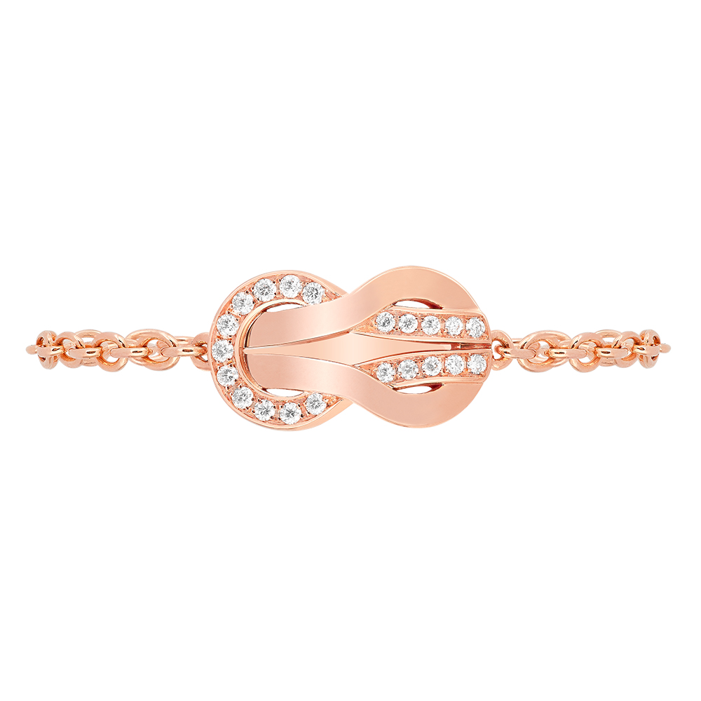 Fred Chance Inifinie chain ring rose gold diamonds | LEPAGE