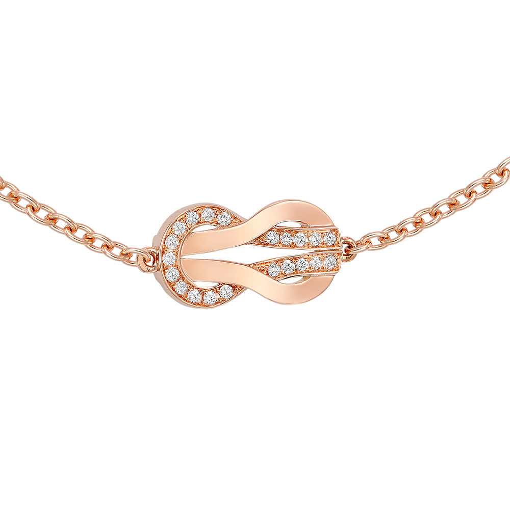 Bracelet Fred Chance Infinie petit modèle en or rose et diamants 6B0992