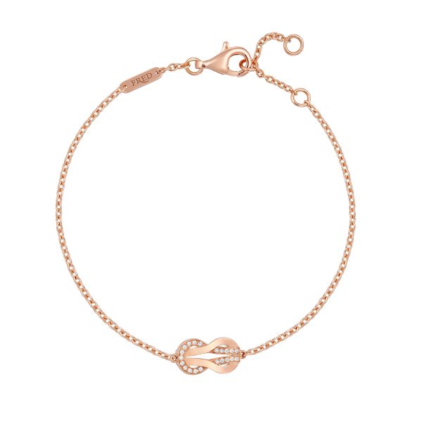 Bracelet Fred Chance Infinie petit modèle en or rose et diamants 6B0992