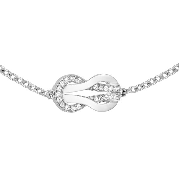 Bracelet Fred Chance Infinie petit modèle en or blanc et diamants 6B0993
