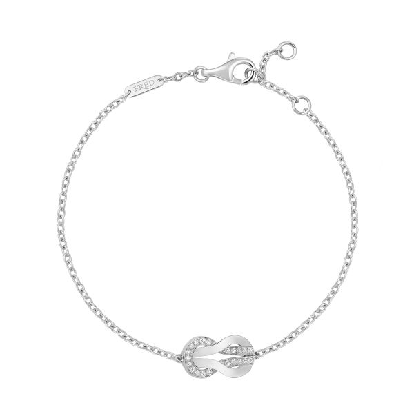 Bracelet Fred Chance Infinie moyen modèle en or blanc et diamants 6B0995