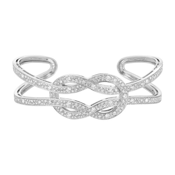 Fred Chance Infinie cuff bracelet in 18k white gold and diamonds