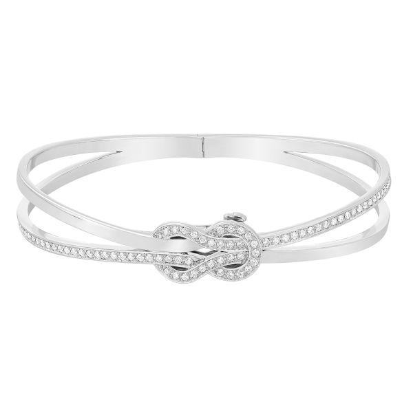 Fred Chance Infinie bangle in 18k white gold and diamonds