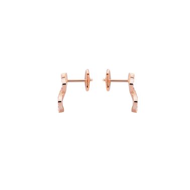 Fred Chance Infinie earrings medium model in 18k rose gold, diamonds and rubies
