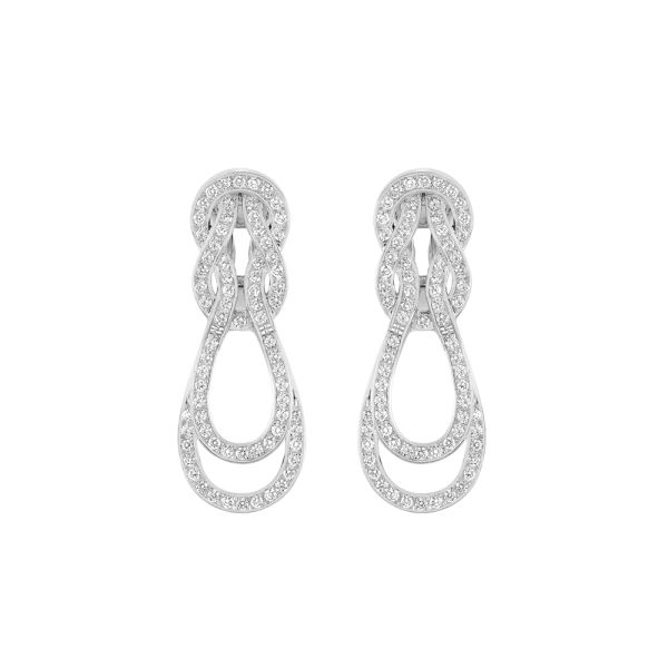 Fred Chance Infinie earrings in 18k white gold and diamonds