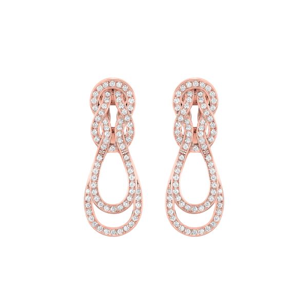 Boucles d'oreilles Fred Chance Infinie en or rose et diamants 8J0246