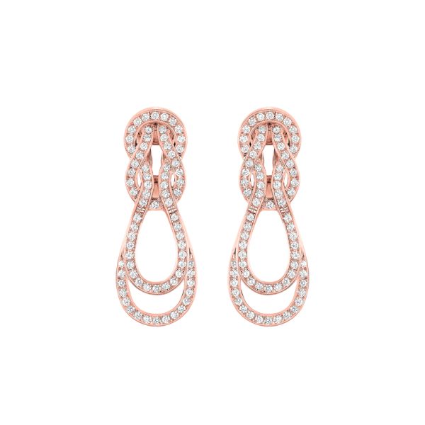 Fred Chance Infinie earrings in 18k rose gold and diamonds