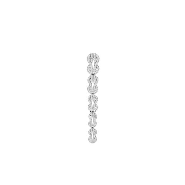 Boucle d'oreille Fred Chance Infinie Crazy 8 en or blanc et diamants