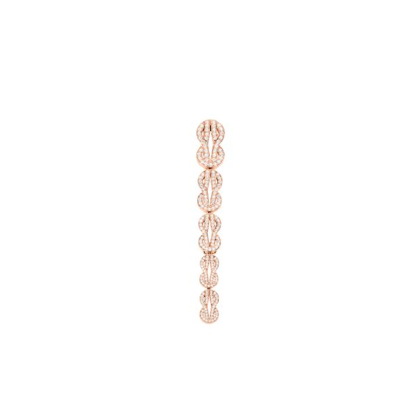 Boucle d'oreille Fred Chance Infinie Crazy 8 en or rose et diamants