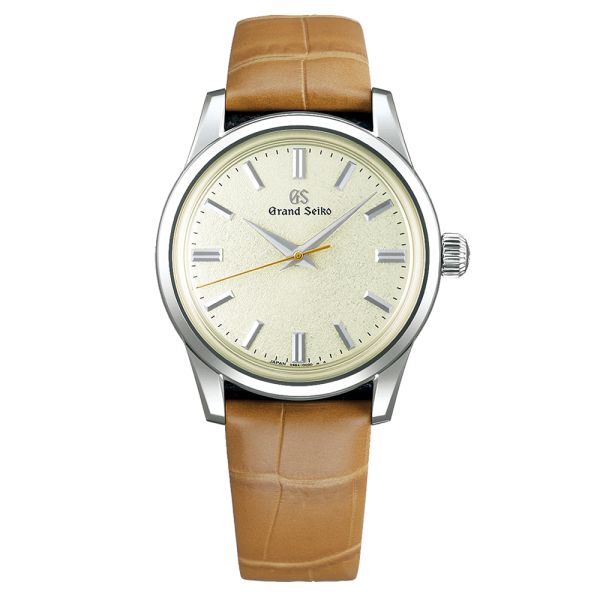 Grand Seiko Elegance Flow of Seasons "Bantō" mechanical champagne dial leather strap 37,3 mm