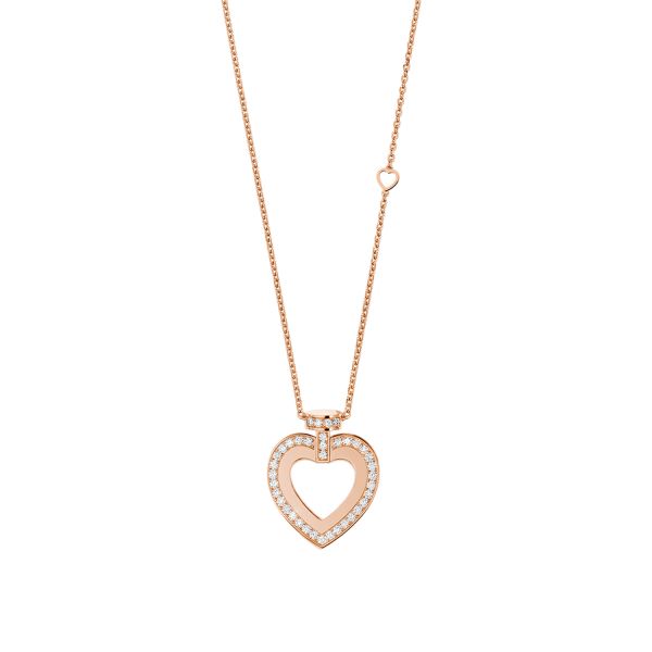 Fred Pretty Woman large long necklace in rose gold and diamonds