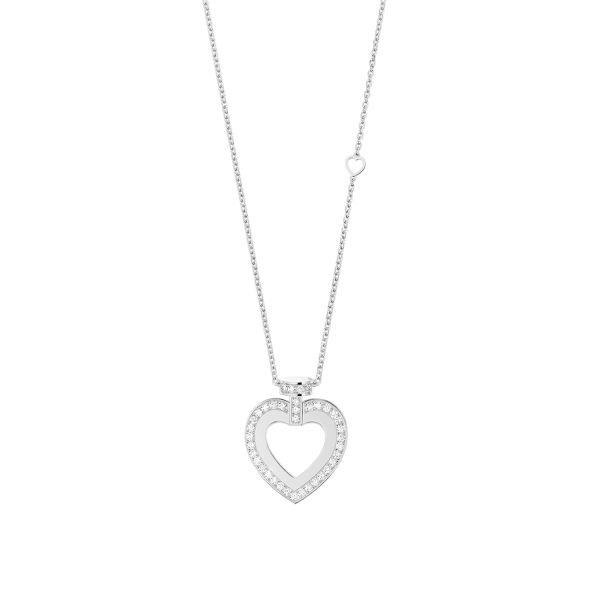 Fred Pretty Woman long necklace large model in white gold and diamonds