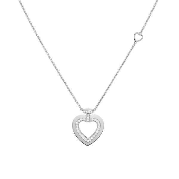 Collier Fred Pretty Woman moyen modèle en or blanc et diamants 7B0265