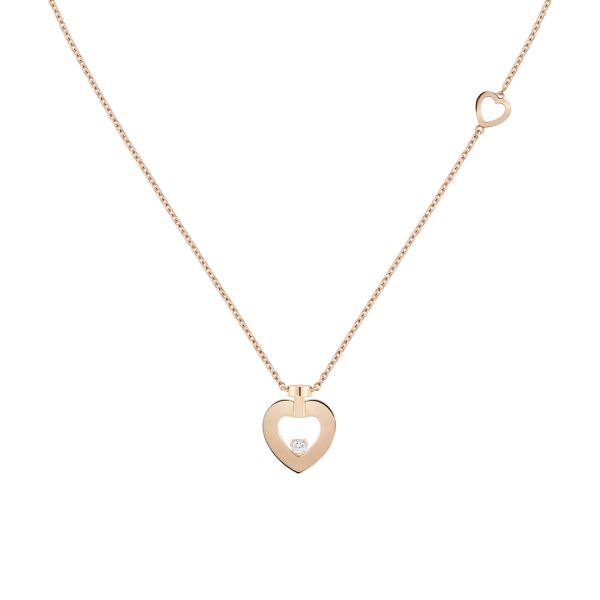 Fred Pretty Woman necklace XS model in rose gold and diamonds