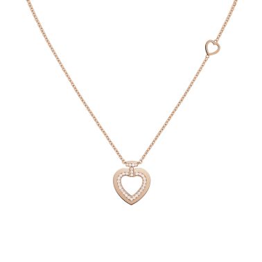 Collier Fred Pretty Woman petit modèle en or rose et diamants 7B0257