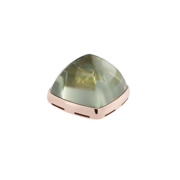Fred Pain de Sucre cabochon large model in rose gold and prasiolite