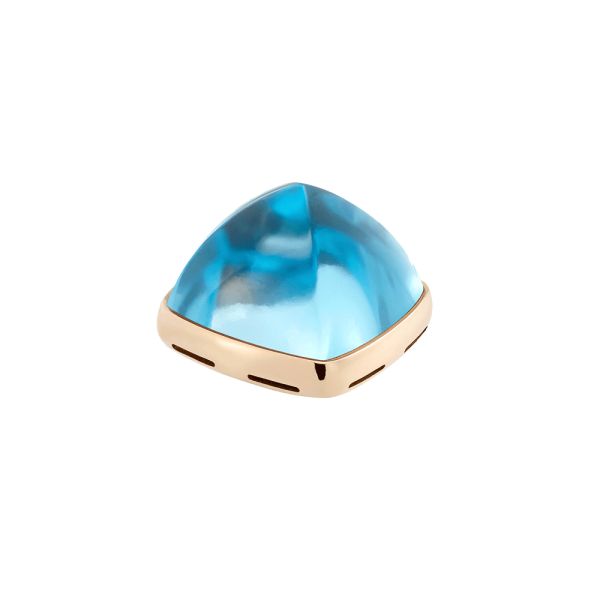 Fred Pain de Sucre large cabochon in yellow gold and Swiss Blue topaz