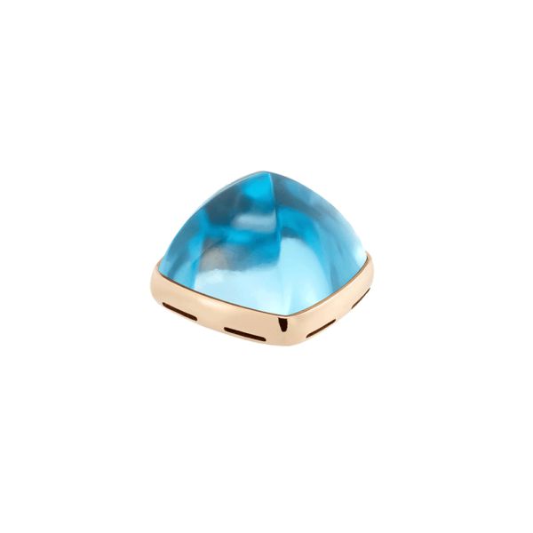 Fred Pain de Sucre cabochon yellow gold and Swiss Blue topaz 