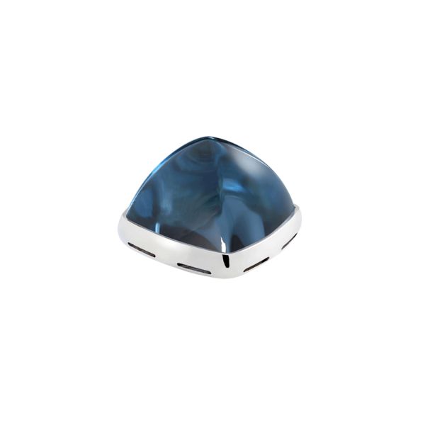 Fred Pain de Sucre cabochon in white gold and Blue London topaz
