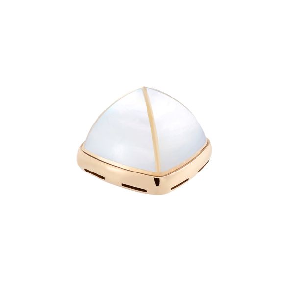 Fred Pain de Sucre cabochon large yellow gold and mother-of-pearl model