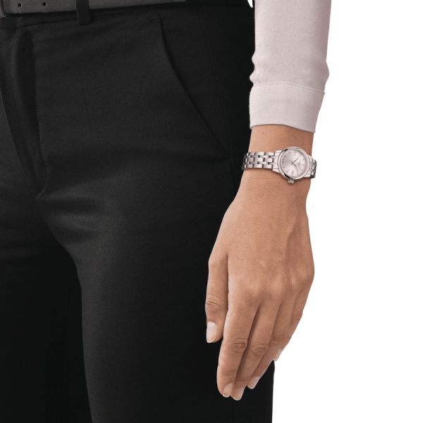 Tissot Classic Dream Lady quartz watch silver dial steel bracelet 28 mm