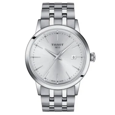 Tissot Classic Dream quartz watch silver dial steel bracelet 42 mm