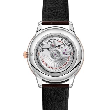 Montre Omega De Ville Prestige Co-Axial Master Chronometer Réserve de Marche Or et Acier cadran lin bracelet cuir 41 mm