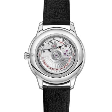 Montre Omega De Ville Prestige Co-Axial Master Chronometer Réserve de Marche cadran saumon bracelet cuir 41 mm