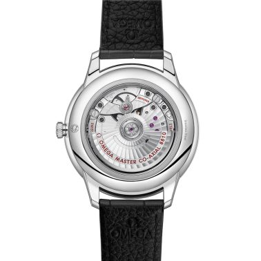 Montre Omega De Ville Prestige Co-Axial Master Chronometer Réserve de Marche cadran gris bracelet cuir 41 mm