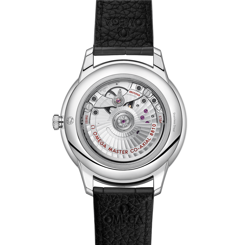 Montre Omega De Ville Prestige Co-Axial Master Chronometer Réserve de Marche cadran gris bracelet cuir 41 mm