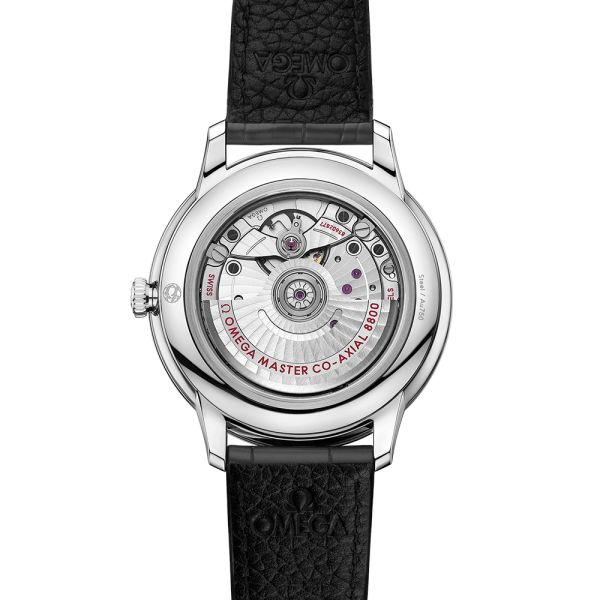 Omega De Ville Prestige Co-Axial Master Chronometer gray rhodium dial leather strap 40 mm