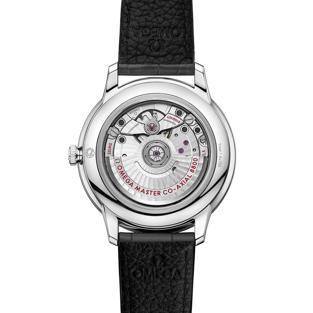 Omega De Ville Prestige Co-Axial Master Chronometer gray rhodium dial leather strap 40 mm