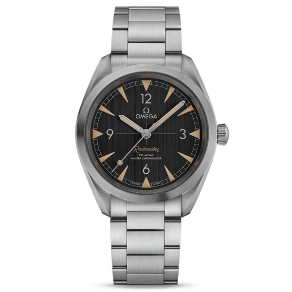 Montre Omega Seamaster Railmaster Co-Axial Master Chronometer cadran noir bracelet acier 40 mm