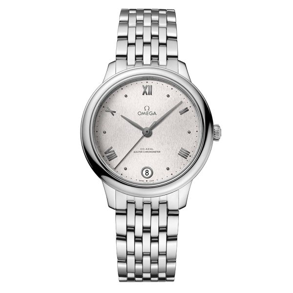 Omega De Ville Prestige Co-Axial Master Chronometer silver dial steel bracelet 34 mm