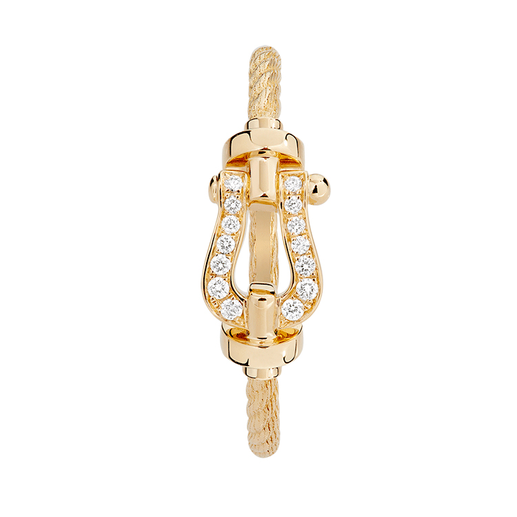 Fred Force 10 small model ring in yellow gold and diamonds