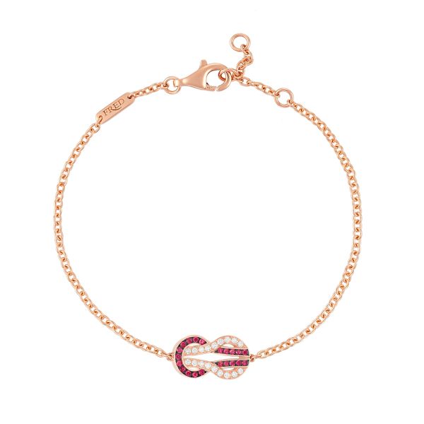Fred Chance Infinie bracelet in rose gold, diamonds and rubies