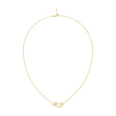 Collier Fred Force 10 moyen modèle en or jaune et pavage diamants 7B0233