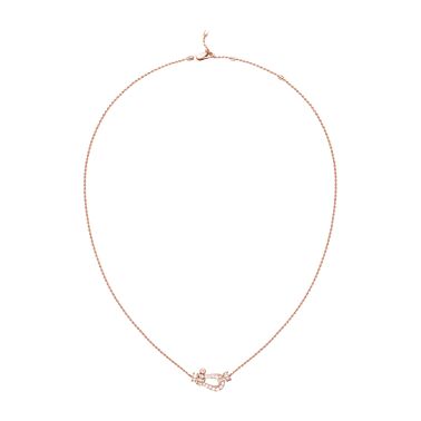 Collier Fred Force 10 moyen modèle en or rose et pavage diamants 7B0234