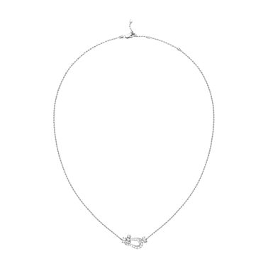 Fred Force 10 medium model necklace in white gold and diamonds pavement