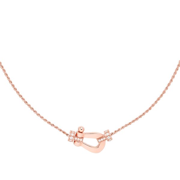 Collier Fred Force 10 moyen modèle en or rose et diamants 7B0237