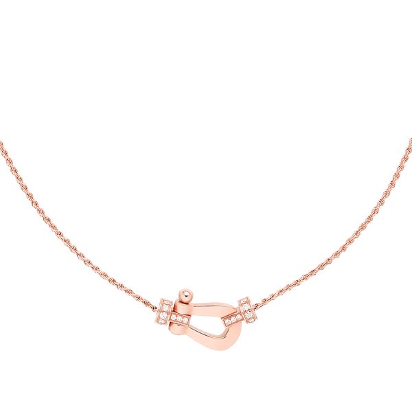 Fred Force 10 medium model necklace in rose gold and diamonds