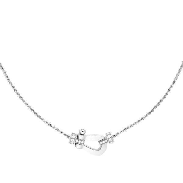 Fred Force 10 medium model necklace in white gold and diamonds