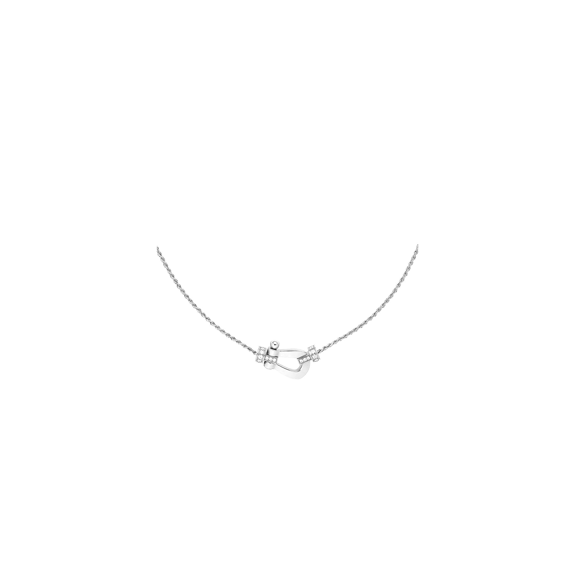 FRED Force 10 MM necklace white gold diamonds Lepage