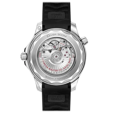 Montre Omega Seamaster Diver 300m Co-Axial Master Chronometer cadran noir bracelet caoutchouc noir 42 mm - SITE1