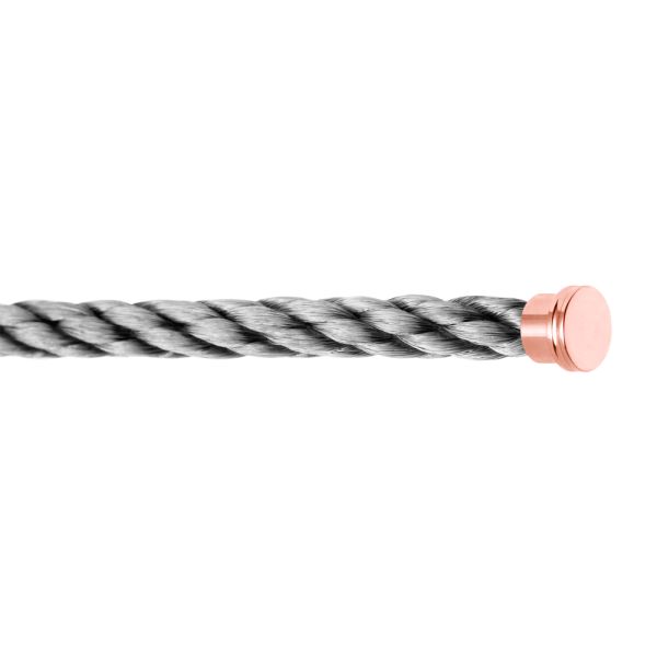 Fred Force 10 large model cable in steel and rose gold plated