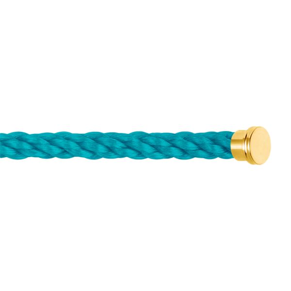 Fred Force 10 Turquoise medium model cable in yellow gold plated steel
